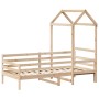Sofa bed with solid pine wood roof 90x200 cm by , Beds and slatted bases - Ref: Foro24-3282202, Price: 166,81 €, Discount: %