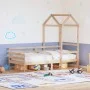 Sofá cama con techo madera maciza de pino 90x200 cm de , Camas y somieres - Ref: Foro24-3282202, Precio: 164,63 €, Descuento: %