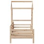 Sofá cama con techo madera maciza de pino 90x200 cm