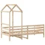 Sofá cama con techo madera maciza de pino 90x200 cm de , Camas y somieres - Ref: Foro24-3282202, Precio: 164,63 €, Descuento: %