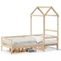 Sofa bed with solid pine wood roof 90x200 cm by , Beds and slatted bases - Ref: Foro24-3282190, Price: 160,17 €, Discount: %