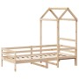 Sofa bed with solid pine wood roof 90x200 cm by , Beds and slatted bases - Ref: Foro24-3282190, Price: 162,27 €, Discount: %