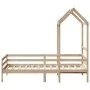 Sofa bed with solid pine wood roof 90x200 cm by , Beds and slatted bases - Ref: Foro24-3282190, Price: 160,17 €, Discount: %