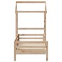 Sofá cama con techo madera maciza de pino 90x200 cm
