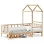 Sofa bed with solid pine wood roof 90x190 cm by , Beds and slatted bases - Ref: Foro24-3282214, Price: 166,06 €, Discount: %