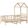Sofa bed with solid pine wood roof 90x190 cm by , Beds and slatted bases - Ref: Foro24-3282214, Price: 166,06 €, Discount: %