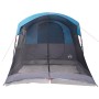 Tienda de campaña familiar túnel 8 personas impermeable azul