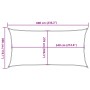 Rectangular light gray HDPE sail shade 160 g/m² 3x6 m by , Umbrellas - Ref: Foro24-4001987, Price: 41,62 €, Discount: %