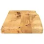 Solid mango wood natural edge table top 90x40x3.8 cm by , Table tops - Ref: Foro24-370395, Price: 57,54 €, Discount: %