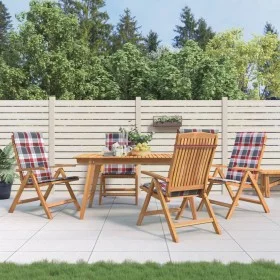 Gartenliegestühle und Kissen 4 Stück Massivholz Teak von , Gartenstühle - Ref: Foro24-3196476, Preis: 653,59 €, Rabatt: %