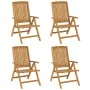 Sillas de jardín reclinables y cojines 4 uds madera maciza teca de , Sillas de jardín - Ref: Foro24-3196476, Precio: 651,43 €...