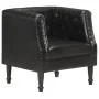 Sillón de cuero auténtico negro de , Sillones - Ref: Foro24-286590, Precio: 282,23 €, Descuento: %