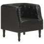Sillón de cuero auténtico negro de , Sillones - Ref: Foro24-286590, Precio: 282,23 €, Descuento: %