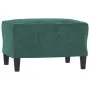 Sessel mit Hocker aus dunkelgrünem Samt, 60 cm. von , Sofas - Ref: Foro24-3201166, Preis: 219,41 €, Rabatt: %