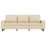 3-seater sofa with cream fabric footstool, 180 cm by , Sofas - Ref: Foro24-3201153, Price: 310,86 €, Discount: %