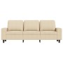 Dreisitzer-Sofa mit Hocker aus cremefarbenem Stoff, 180 cm. von , Sofas - Ref: Foro24-3201153, Preis: 315,36 €, Rabatt: %