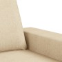 Dreisitzer-Sofa mit Hocker aus cremefarbenem Stoff, 180 cm. von , Sofas - Ref: Foro24-3201153, Preis: 315,36 €, Rabatt: %