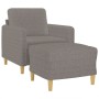 Sessel mit Hocker, Stoff in Grau-Taupe, 60 cm. von , Sofas - Ref: Foro24-3201191, Preis: 191,71 €, Rabatt: %