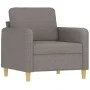 Armchair with footstool in gray taupe fabric, 60 cm. by , Sofas - Ref: Foro24-3201191, Price: 190,85 €, Discount: %