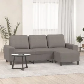 Dreisitzer-Sofa mit Hocker aus grauem Taupe-Stoff, 180 cm. von , Sofas - Ref: Foro24-3201158, Preis: 317,94 €, Rabatt: %