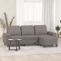 3-seater sofa with taupe grey fabric footstool, 180 cm by , Sofas - Ref: Foro24-3201158, Price: 324,74 €, Discount: %