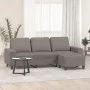 3-seater sofa with taupe grey fabric footstool, 180 cm by , Sofas - Ref: Foro24-3201158, Price: 317,94 €, Discount: %