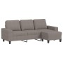3-seater sofa with taupe grey fabric footstool, 180 cm by , Sofas - Ref: Foro24-3201158, Price: 324,74 €, Discount: %