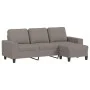 3-seater sofa with taupe grey fabric footstool, 180 cm by , Sofas - Ref: Foro24-3201158, Price: 317,94 €, Discount: %
