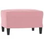 Sessel mit Hocker aus rosa Samt, 60 cm. von , Sofas - Ref: Foro24-3201208, Preis: 212,33 €, Rabatt: %