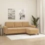 3-seater sofa with brown velvet ottoman 180 cm by , Sofas - Ref: Foro24-3201222, Price: 367,73 €, Discount: %