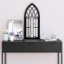 Black iron mirror for indoor use 70x30 cm by , Mirrors - Ref: Foro24-3093534, Price: 95,03 €, Discount: %