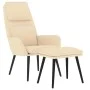 Sillón de relax con reposapiés de tela color crema de , Sillones - Ref: Foro24-3097770, Precio: 129,58 €, Descuento: %