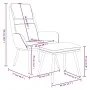 Entspannungssessel mit cremefarbenem Stoff-Fußhocker. von , Sessel - Ref: Foro24-3097770, Preis: 129,58 €, Rabatt: %