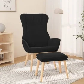 Relax armchair with black fabric footstool by , Armchairs - Ref: Foro24-3097888, Price: 124,71 €, Discount: %