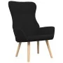 Sillón de relax con taburete tela negro de , Sillones - Ref: Foro24-3097888, Precio: 124,71 €, Descuento: %