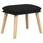Sillón de relax con taburete tela negro de , Sillones - Ref: Foro24-3097888, Precio: 124,71 €, Descuento: %
