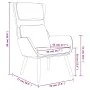 Sillón de relax con taburete terciopelo blanco crema de , Sillones - Ref: Foro24-3097829, Precio: 147,14 €, Descuento: %