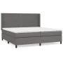 Box spring bed with gray synthetic leather mattress 200x200 cm by , Beds and slatted bases - Ref: Foro24-3132463, Price: 720,...