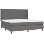 Box spring bed with gray synthetic leather mattress 200x200 cm by , Beds and slatted bases - Ref: Foro24-3132463, Price: 720,...