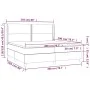 Box spring bed with gray synthetic leather mattress 200x200 cm by , Beds and slatted bases - Ref: Foro24-3132463, Price: 720,...