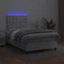 Box spring bed with white synthetic leather mattress and LED lights 120x200 cm by , Beds and slatted bases - Ref: Foro24-3135...