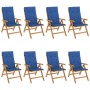 Gartenliegestühle und Kissen 8 Stück Massivholz Teak von , Gartenstühle - Ref: Foro24-3196533, Preis: 1,00 €, Rabatt: %