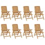 Gartenliegestühle und Kissen 8 Stück Massivholz Teak von , Gartenstühle - Ref: Foro24-3196533, Preis: 1,00 €, Rabatt: %