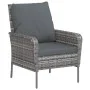 Sillón de jardín con reposapiés ratán sintético gris de , Sillas de jardín - Ref: Foro24-364115, Precio: 142,95 €, Descuento: %
