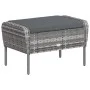 Sillón de jardín con reposapiés ratán sintético gris de , Sillas de jardín - Ref: Foro24-364115, Precio: 142,95 €, Descuento: %