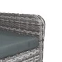 Sillón de jardín con reposapiés ratán sintético gris de , Sillas de jardín - Ref: Foro24-364115, Precio: 142,95 €, Descuento: %