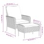 Gartenliege mit grauem Kunststoff-Rattan-Fußhocker. von , Gartenstühle - Ref: Foro24-364115, Preis: 145,21 €, Rabatt: %