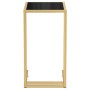 Beistelltisch für Computer, transparentes schwarzes Glas, 50x35x65cm. von , Seitentische - Ref: Foro24-331646, Preis: 44,87 €...