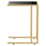 Beistelltisch für Computer, transparentes schwarzes Glas, 50x35x65cm. von , Seitentische - Ref: Foro24-331646, Preis: 44,87 €...