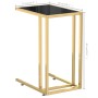 Beistelltisch für Computer, transparentes schwarzes Glas, 50x35x65cm. von , Seitentische - Ref: Foro24-331646, Preis: 44,87 €...